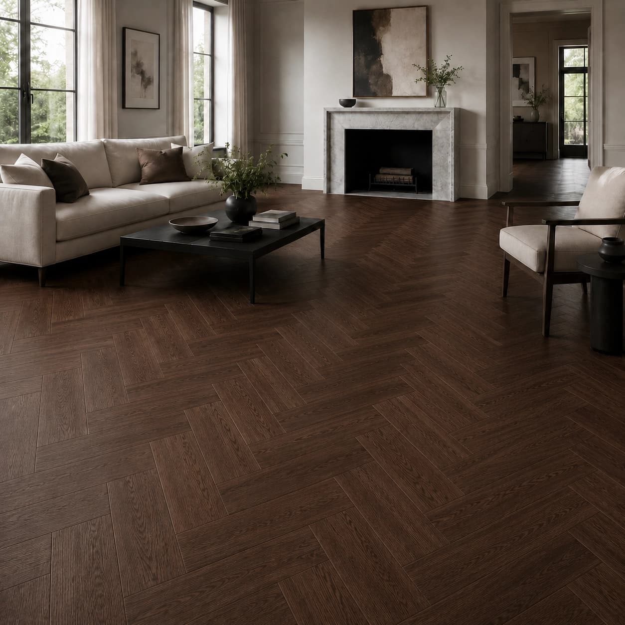 Richmond SPC Herringbone - Mahogany
